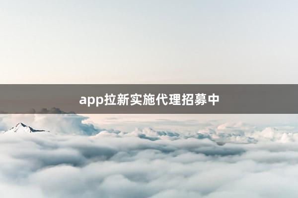 app拉新实施代理招募中